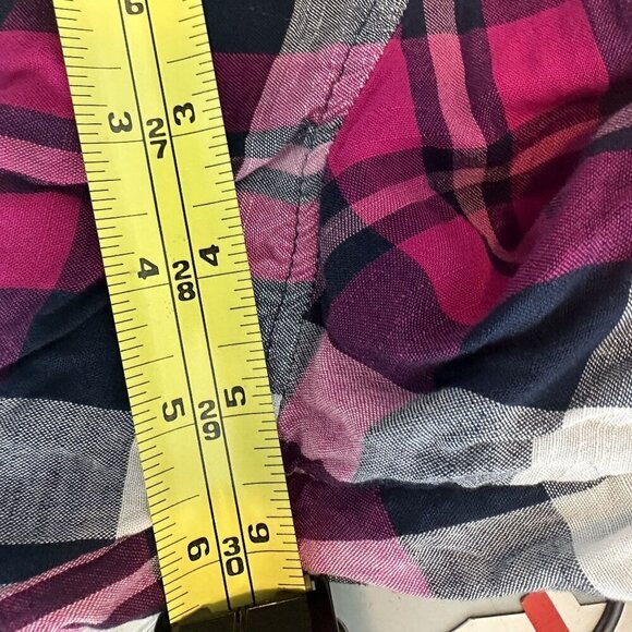 Terra & Sky Womens Plus Size Plaid Button-Up Shirt 4X 28W-30W - Picture 4 of 9